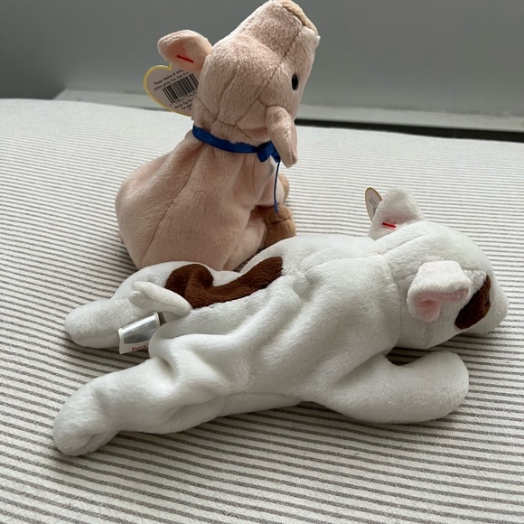 Ty Plush Pig and Dog Duo - Pink and White - Picture 2 of 2